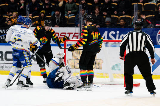 Leksands målvakt Mantas Armalis och Skellefteås Jonathan