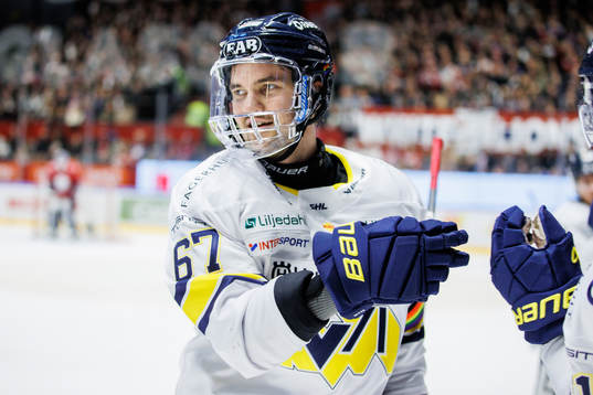 HV71s Oliwer Kaski jublar