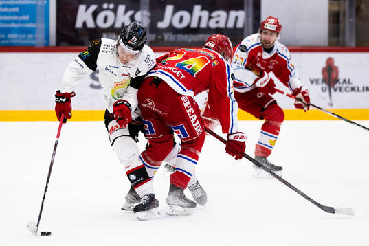 Malmö Redhawks Lukas Wernblom och Timrås Erik Walli