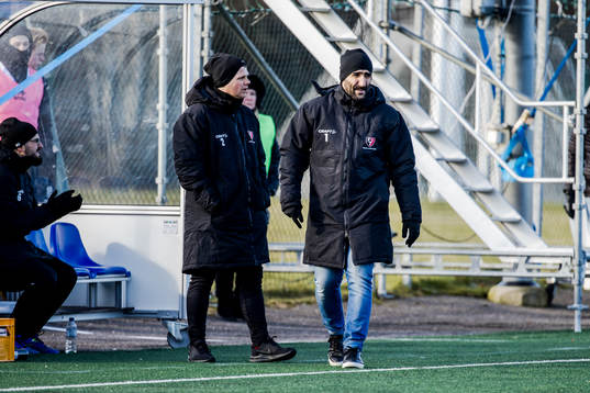 under fotbollsmatchen i Svenska Cupen mellan Trollhättan