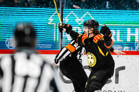 Brynäs Hannes Björninen jublar