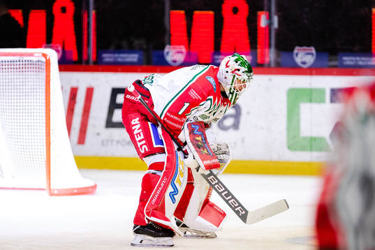 Frölundas målvakt Lars Johansson deppar