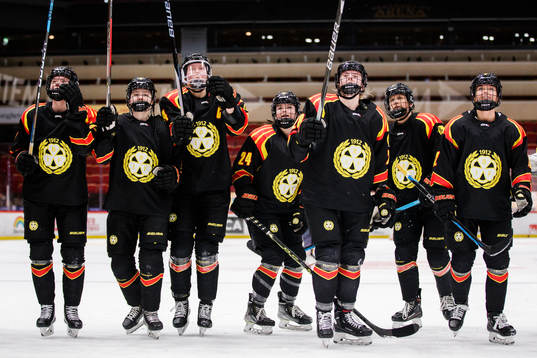 Brynäs spelare jublar