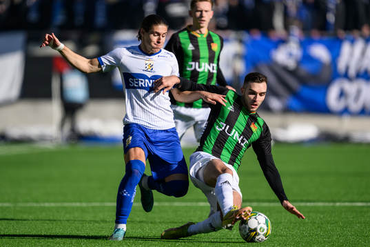 IFK Göteborgs Eman Markovic och GAIS Egzon Binaku