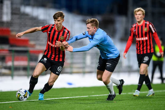 Brommapojkarnas Samuel Leach Holm och Landskronas Jesper
