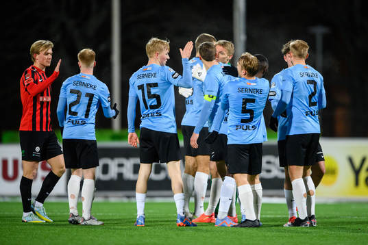 Landskronas spelare jublar