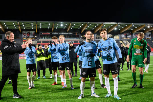 Landskronas spelare jublar