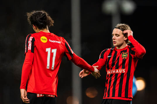 Brommapojkarnas Oscar Pettersson och Monir Jelassi