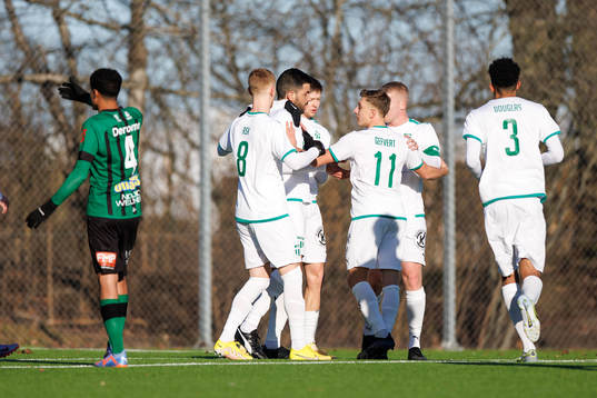 Västerås SKs spelare jublar