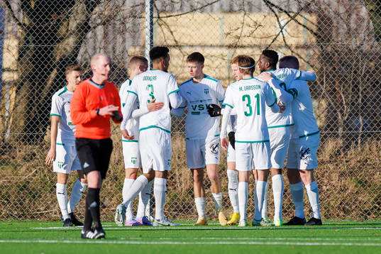 Västerås SKs spelare jublar