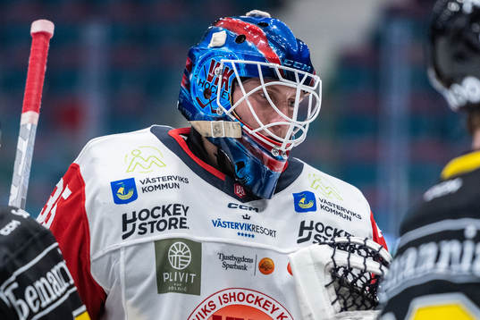 Västerviks Målvakt Emil Kruse deppar