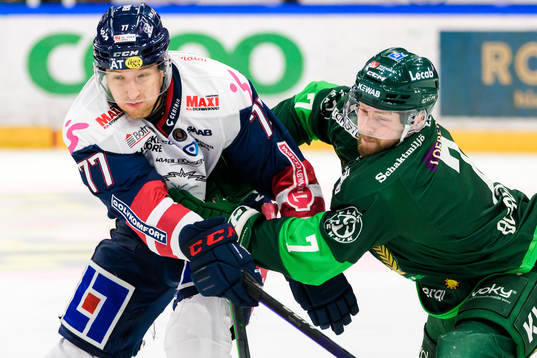 Linköpings Markus Hännikäinen och Färjestads Axel