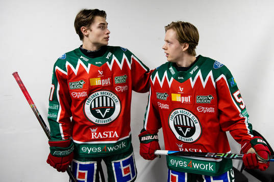 Frölundas Isac Born och Teodor Forssander innan