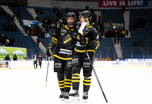 AIKs Dalibor Dvorsky och Renars Krastenbergs jublar