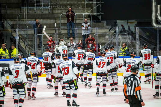Malmö Redhawks spelare jublar