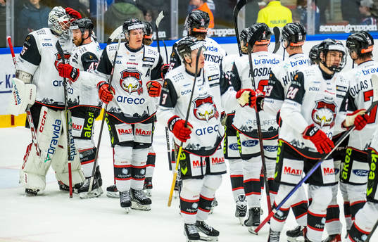 Malmö Redhawks spelare jublar