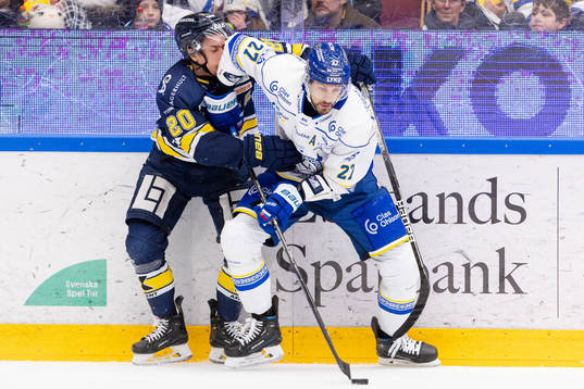HV71s André Petersson och Leksands Marek Hrivik