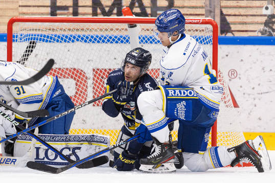 HV71s Andy Miele och Leksands Jon Knuts