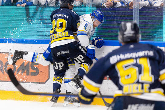 HV71s André Petersson och Leksands Anton Lindholm
