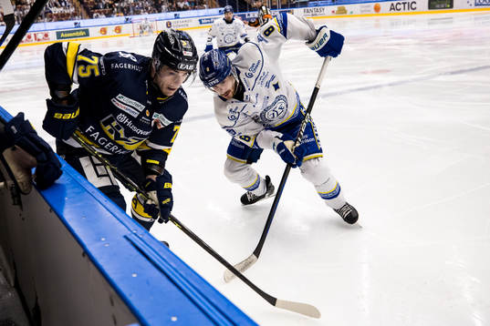 HV71s Radan Lenc och Leksands Matt Caito