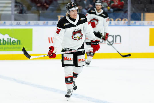 Malmö Redhawks Marcus Sylvegård innan  ishockeymatchen i