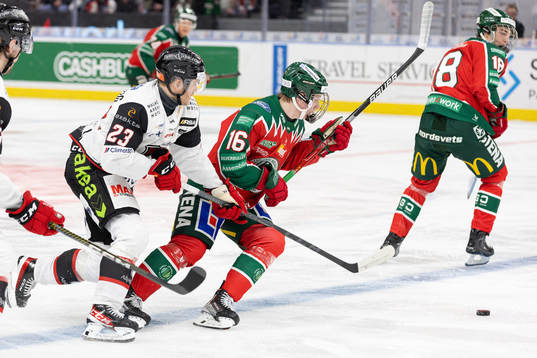 Malmö Redhawks Christoffer Forsberg och Frölundas Otto