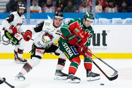 Malmö Redhawks Nuutti Viitasalo och Frölundas Filip Hasa