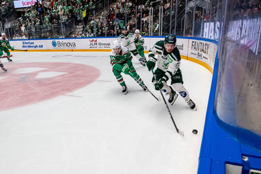 Rögles Marco Kasper och Färjestads Joakim Nygård