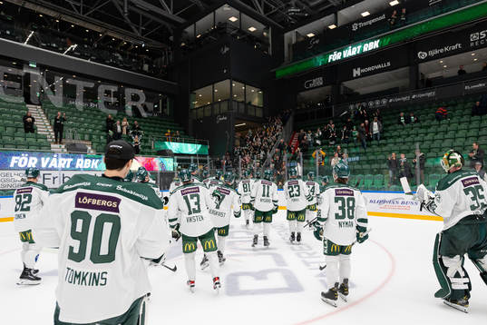 Färjestads spelare jublar