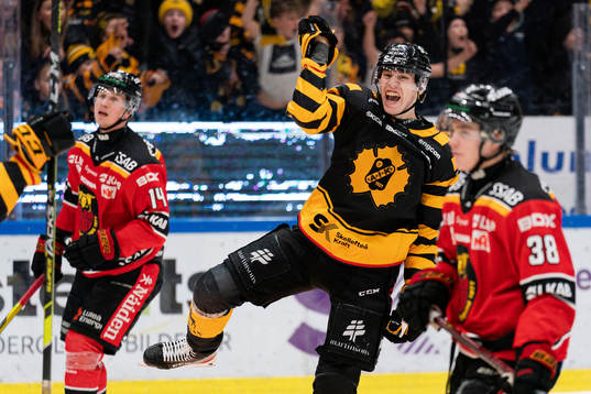 Skellefteås Albin Sundsvik jublar