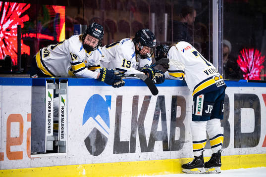 HV71s Mira Markström, Klara Seroiszkova och Elin Svensson