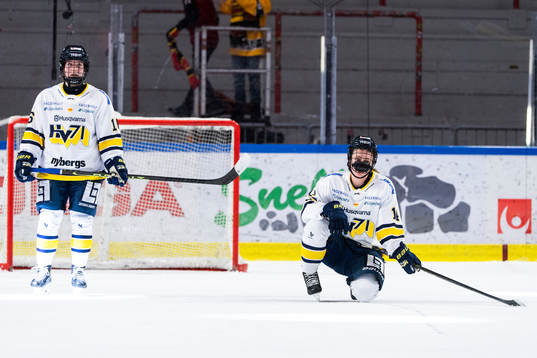 HV71s Kajsa Armborg och Agnez Svensson deppar