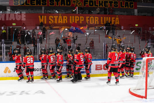 Luleås spelare jublar
