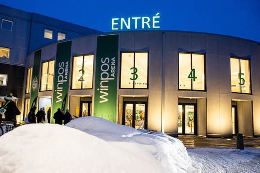 Winpos arena innan ishockeymatchen i Hockeyallsvenskan