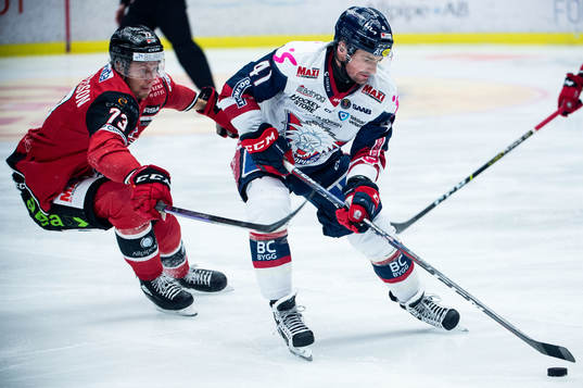 Malmö Redhawks Adam Ollas Mattsson och Linköpings Broc
