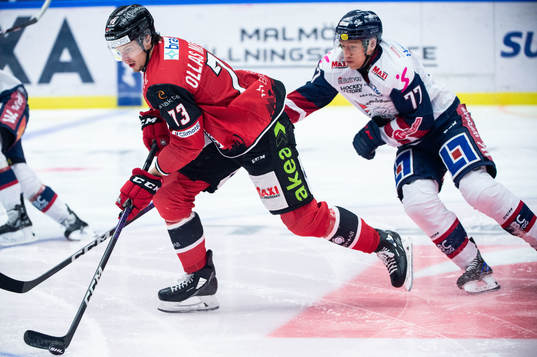 Malmö Redhawks Adam Ollas Mattsson och Linköpings Markus