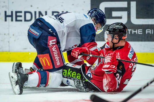 Linköpings Oscar Fantenberg mot Malmö Redhawks Carl