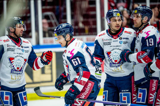Linköpings Markus Ljungh jublar med lagkamraterna