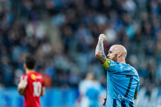 Djurgårdens Magnus Eriksson jublar