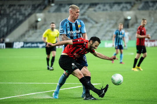 Djurgårdens Victor Edvardsen och Brommapojkarnas André