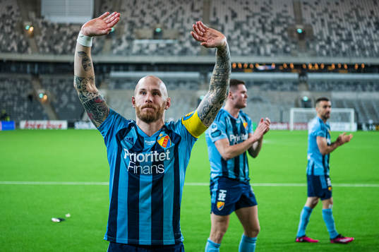 Djurgårdens Magnus Eriksson jublar