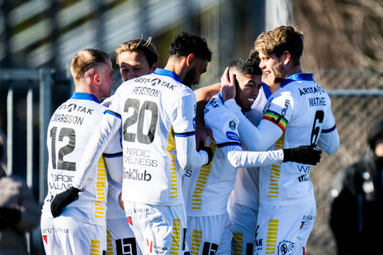 Sirius Tashreeq Matthews jublar med lagkamrater