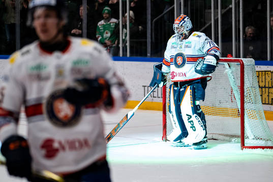 Växjös målvakt Adam Åhman deppar