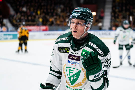 Färjestads Patrik Lundh jublar
