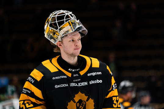 Skellefteås målvakt Linus Söderström deppar
