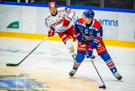 Timrås Jonathan Dahlén och Oskarshamns Rasmus Bengtsson