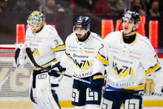 HV71s Tyler Vesel deppar