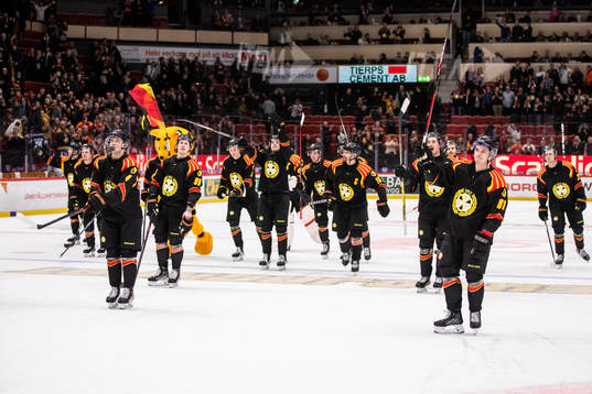 Brynäs spelare jublar