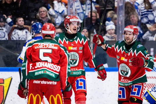 Frölundas Loui Eriksson jublar med Jacob Nilsson