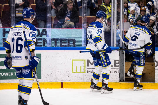 Leksands Lucas Elvenes och Peter Cehlarik och Matt Caito